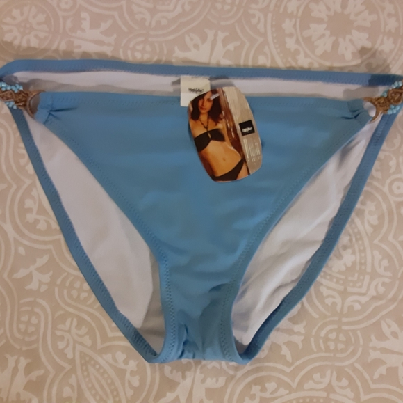 SOLD!!NWT Mossimo blue bikini bottom Sz Med - Picture 3 of 6